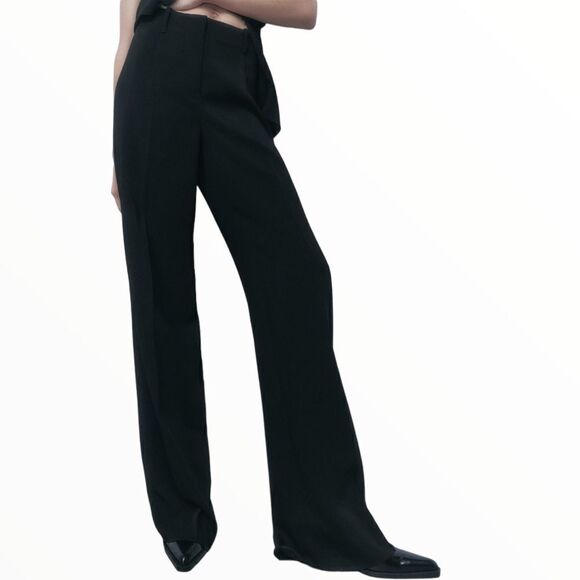 ZARA | Black | PANTS WITH TOPSTITCHING - Picture 7 of 11